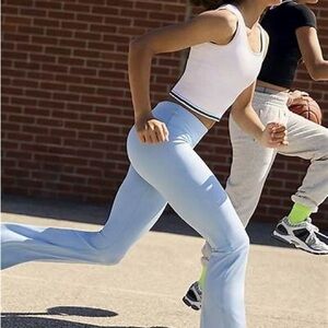 Athleta Girl High Rise Softluxe Chit Chat Flare Pant Heather Blue